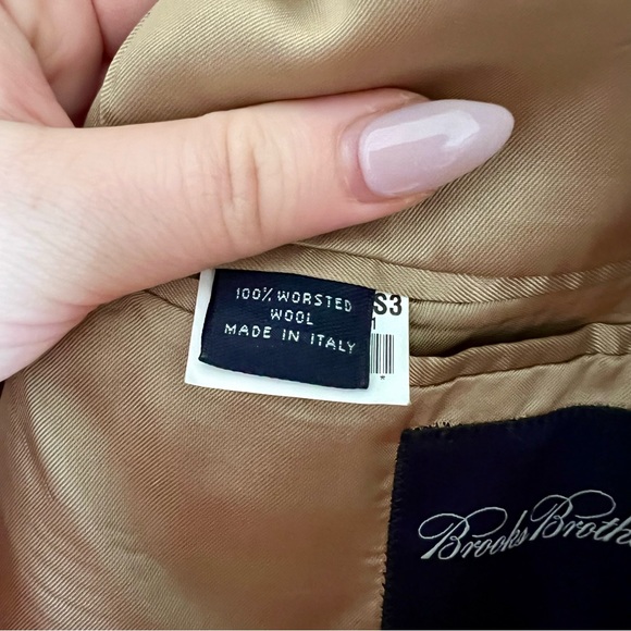 Vintage Italian Wool Hound’s Tooth Brooks Brothers Blazer - Picture 6 of 7